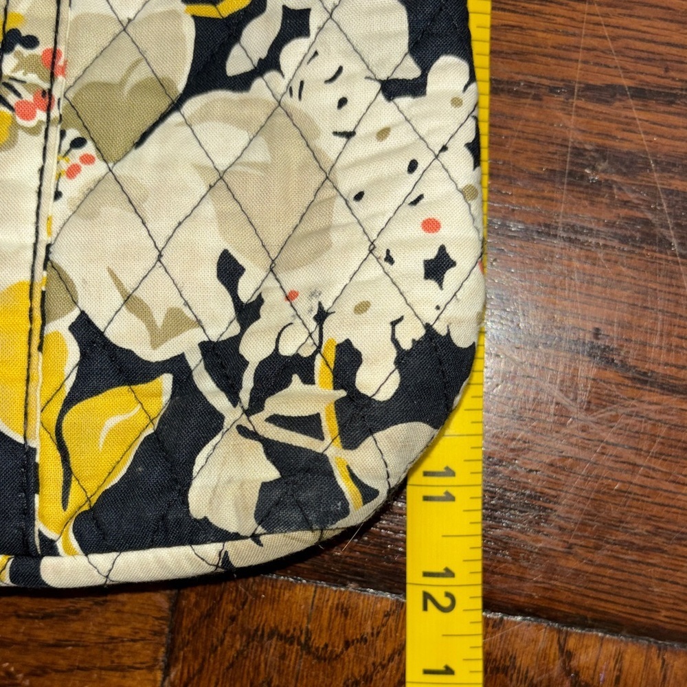 Vera Bradley Yellow and Black Floral Shoulder Bag - Picture 8 of 11